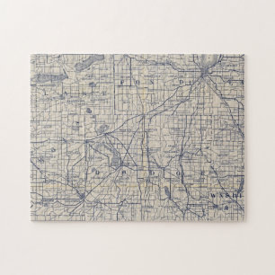 Puzzle Hoja de ruta para bicicletas de Wisconsin 4