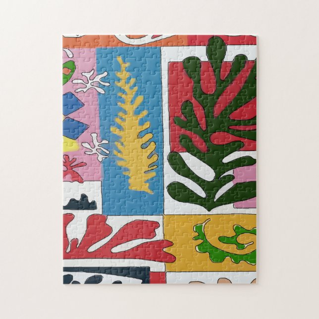 Puzzle Hojas abstractas, estilo impresionista (Vertical)