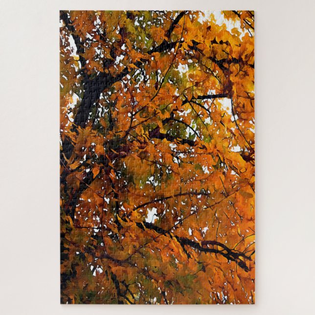 Puzzle Hojas de Amber en otoño (Vertical)