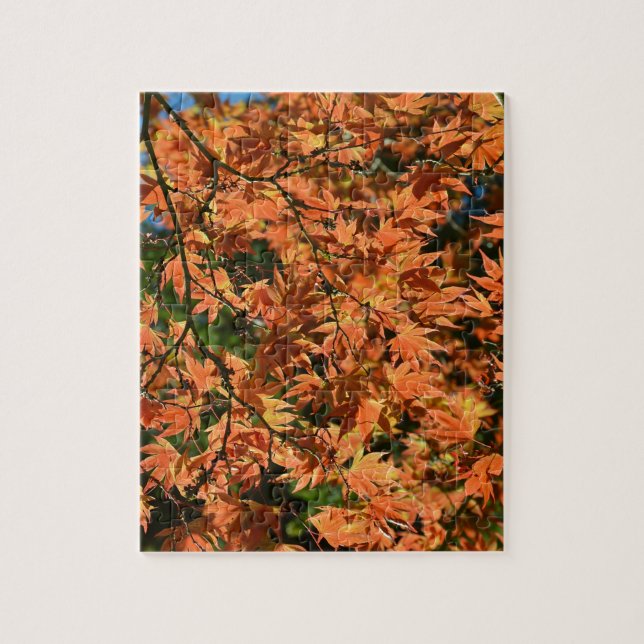 Puzzle Hojas de arce japonesas coloridas (Vertical)