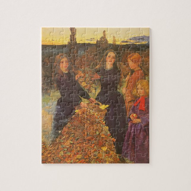 Puzzle Hojas de otoño por Sir John Everett Millais (Vertical)