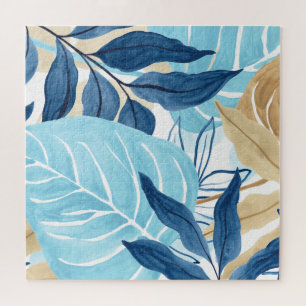 Puzzle Hojas de selva azul