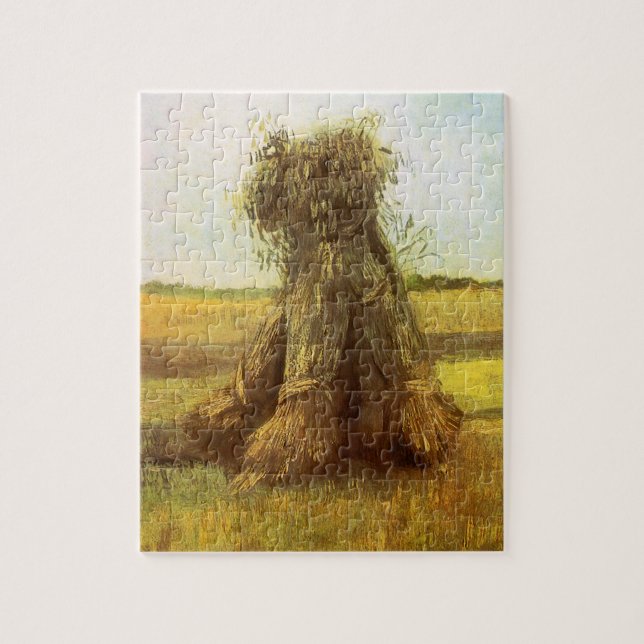 Puzzle Hojas de trigo de Vincent van Gogh (Vertical)