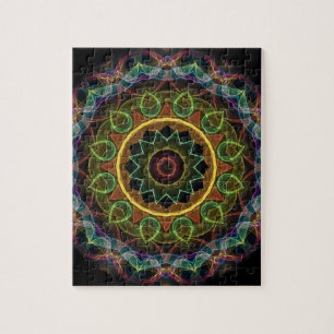 Puzzle hojas formadas huevo del spirograph