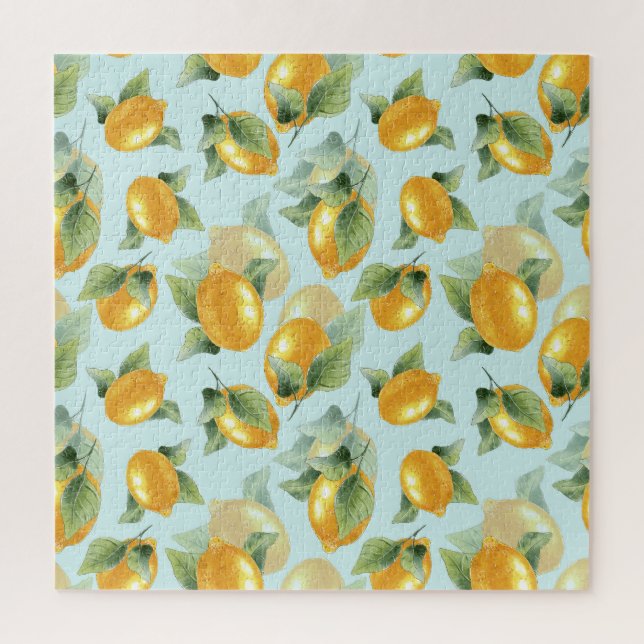 Puzzle Hojas Lemons: Impresión sin inconvenientes de acua (Vertical)