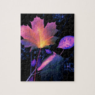 Puzzle Hojas otoñales en Neon