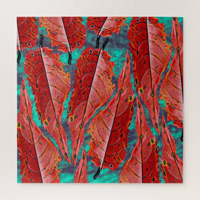 Puzzle Hojas Rojas (Vertical)