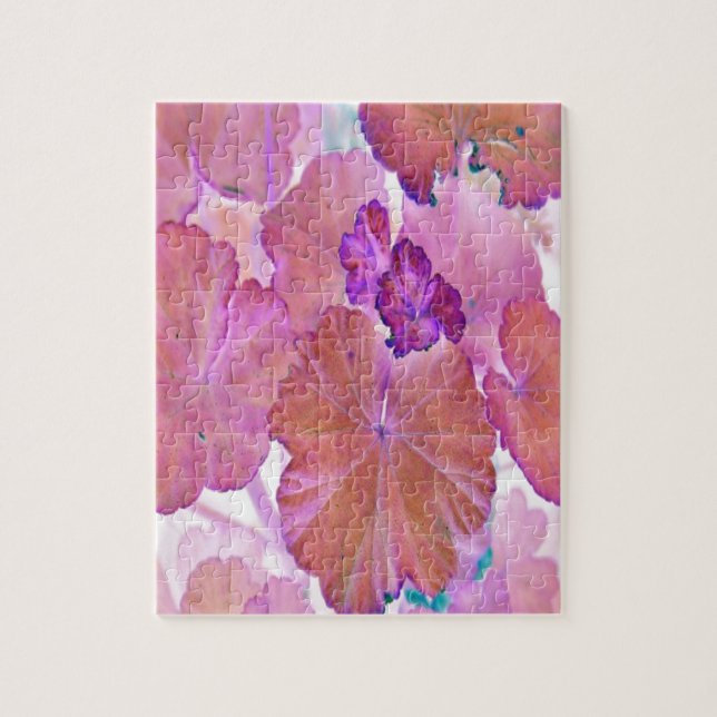Puzzle Hojas rosadas de geranio (Vertical)