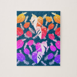 Puzzle Hojas rosas