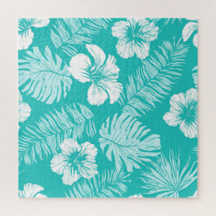 Puzzle Hojas tropicales: Patrón de planta de época