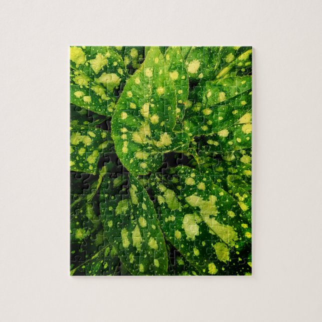 Puzzle Hojas verdes, con patrón (Vertical)