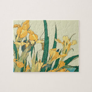 Puzzle Hokusai Saltamontes Iris Grabado Vintage: Japonés