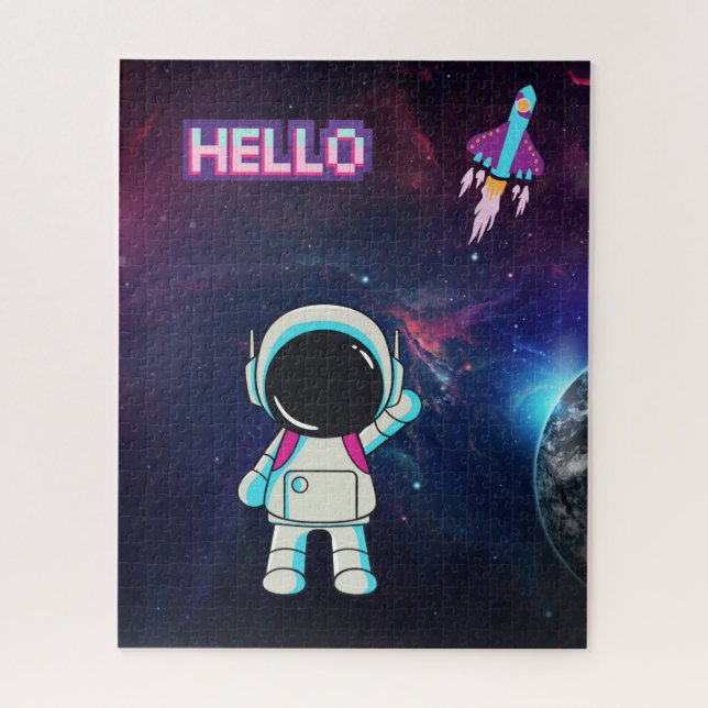 Puzzle "Hola desde el espacio" (Vertical)