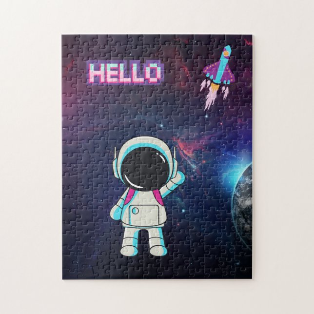 Puzzle "Hola desde el espacio" (Vertical)