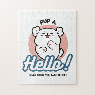 Puzzle ¡Hola! - Diseño feliz de Personalizados de perros