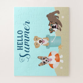 Puzzle Hola Summer Beach Dogs Blue