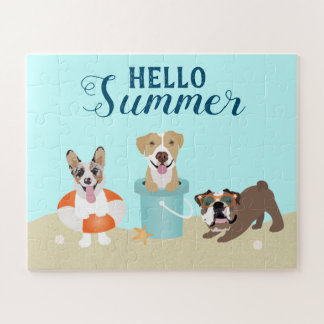 Puzzle Hola Summer Beach Dogs Blue