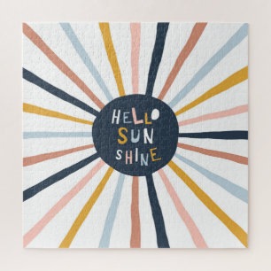 Puzzle Hola Sunshine: Colorida tipografía infantil