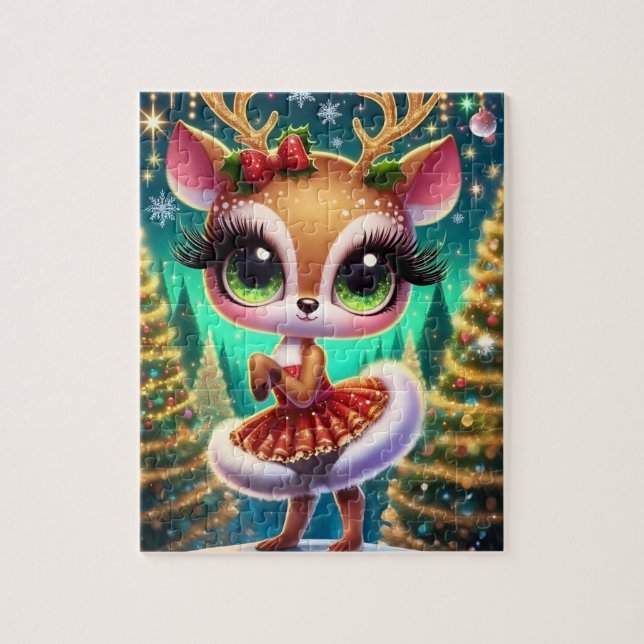 Puzzle Holiday Ballet Reindeer Star (Vertical)
