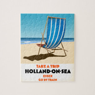 Puzzle holland on sea Essex vintage style afiche de viaje