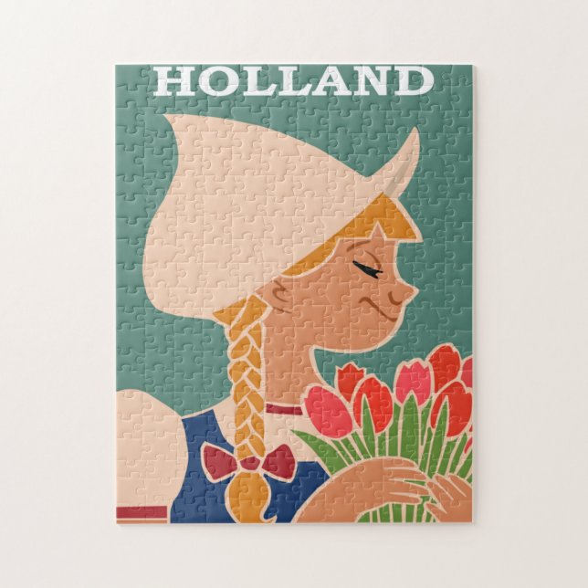 Puzzle Holland Travel Poster Vintage (Vertical)