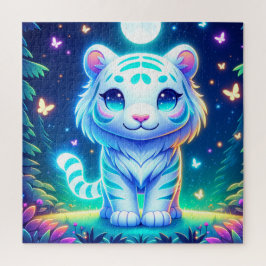 Puzzle Holográfico de tigre colorido y lindo |