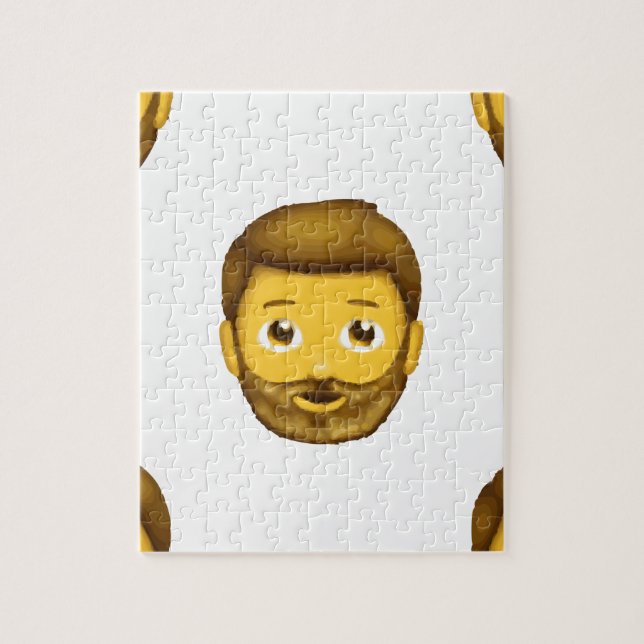Puzzle hombre barbudo de emoji (Vertical)