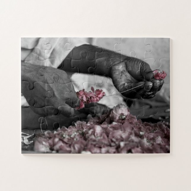 Puzzle Hombre con flores (Horizontal)
