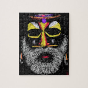 Puzzle Hombre de Cara Pintada - Colección de Arte de Dibu