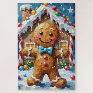 Puzzle Hombre de Jengibre Adorable Arte de Galleta de Nav