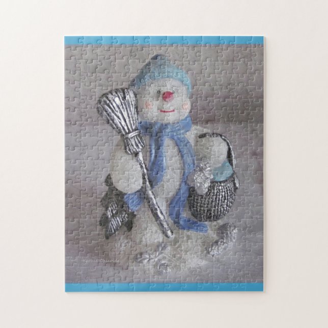 Puzzle Hombre de nieve con cuarto de baño (Vertical)