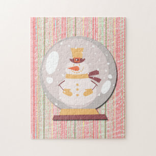 Puzzle Hombre de nieve Globo de nieve Arte de rompecabeza