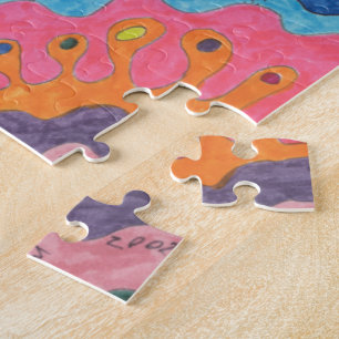 Puzzle "Hombre en ejecución" Resumen de arte