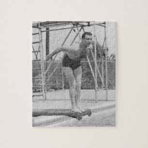 Puzzle Hombre en el tablero de salto