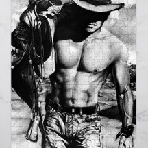 Hombre Vaquero Sexy Original Dibujado A Mano Para 