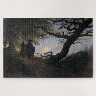 Puzzle Hombre y mujer contemplando la luna - Caspar D.F.