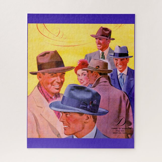 Puzzle Hombres en gorra de los años 1940 (Vertical)