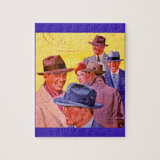 Puzzle Hombres en gorra de los años 1940 (Vertical)