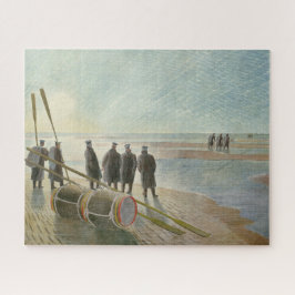 Puzzle Hombres en la playa (trabajo peligroso con baja ma