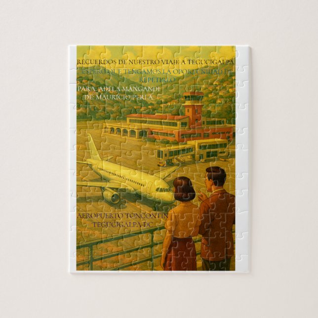 Puzzle  Honduras AEROPUERTO TONCONTIN Retro poster (Vertical)