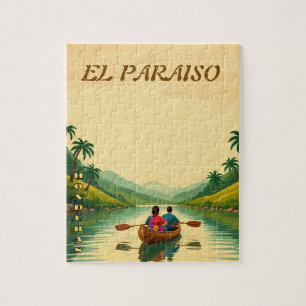 Puzzle  Honduras EL PARAISO Retro poster