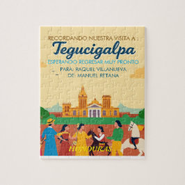 Puzzle  Honduras TEGUCIGALPA DC Retro poster