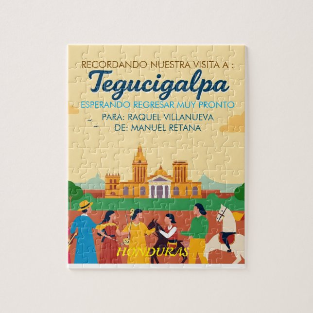 Puzzle  Honduras TEGUCIGALPA DC Retro poster (Vertical)