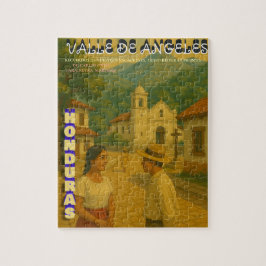 Puzzle  Honduras Valle de Angeles Retro poster