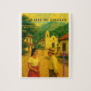 Puzzle Honduras Valle de Angeles Retro poster