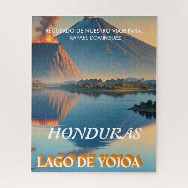 Puzzle  Honduras Yojoa Lake Retro poster  (Vertical)