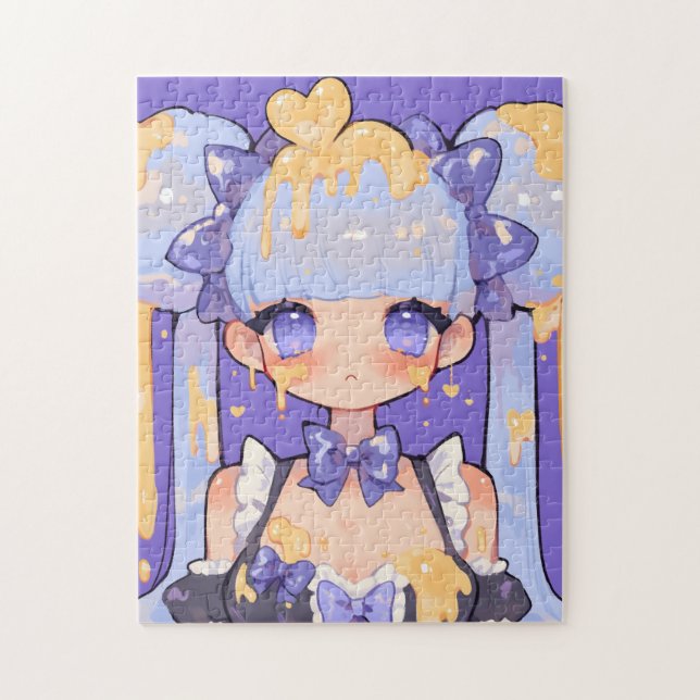 Puzzle Honey Drip Kawaii Chibi Girl (Vertical)