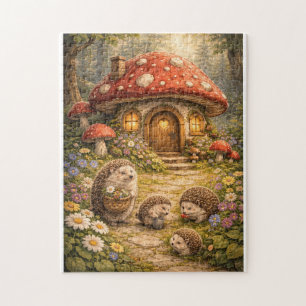 Puzzle Hongo Erizo Hogar