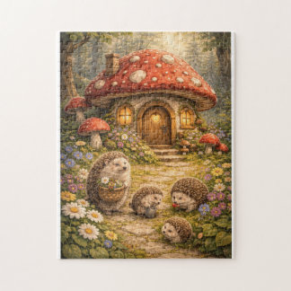 Puzzle Hongo Erizo Hogar