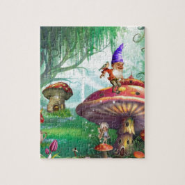 Puzzle Hongos Gnome encantados Jardines de flores